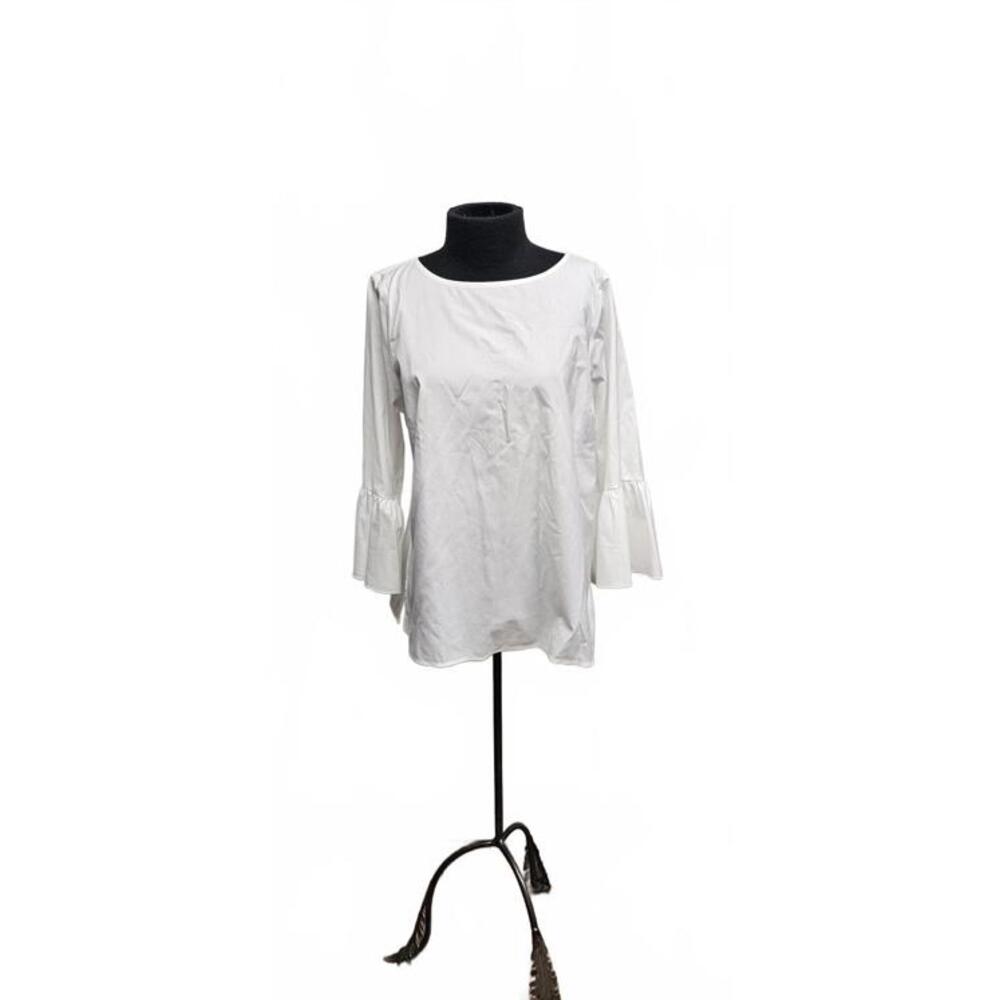Chico's White Bell Sleeve Blouse - Relaxed Fit